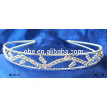 Nueva tiara nupcial del rhinestone de la corona de la boda del rhinestone de la venta al por mayor de la manera con el peine del pelo